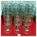 14 LIBBEY "HOLLY & BERRY" TUMBLERS