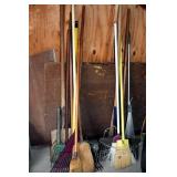 BROOMS, SHOVELS, RAKES
