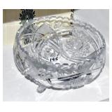 LEAD CRYSTAL FOOTED BOWL