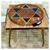 CHINESE CHECKERS GAME AND TABLE STAND