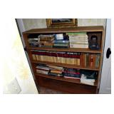 BOOKCASE AND BOOKS 48" W X 12" D X 48" H