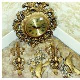 BURWOOD CLOCK AND SCONCE SET