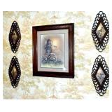 FRAMED PRINT AND 4 PLAQUES