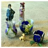 FIGURINES, VASE ETC