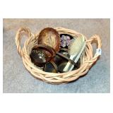 BASKET, SMALL BRASS BASSKETS ETC.