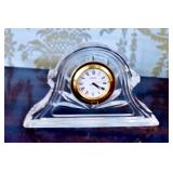 MINIATURE LEAD CRYSTAL MANTLE CLOCK