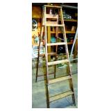 KELLER 6 FT WOOD STEP LADDER
