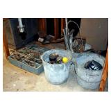 PAILS OF BOLTS AND MISC