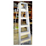 TWO ALUMINUM 6 FT STEP LADDERS