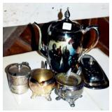 5 PIECES SILVER PLATE