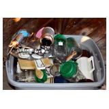 TOTE OF KITCHENWARE