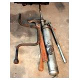 GREASE GUN, BAR, HAMMER