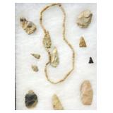 COLLECTION OF POINT AND BEADS