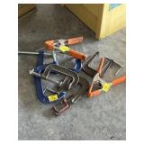 8 CLAMPS - 6 ARE C-CLAMPS