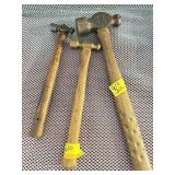 3 BALL PEEN HAMMERS
