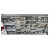 PARTS BIN AND ASSORTED BOLT AND NUTS