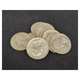 (9) SILVER WASHINGTON QUARTERS