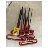 10 T-HANDLE ALLEN WRENCHES