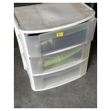 TOTE WITH LIGHTS AND HOUSE HOLD ITEMS