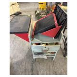 WOOODEN STAND WITH TAPE AND SANDPAPER