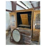 ENTERTAINMENT CENTER AND DRESSER W/MIRROR