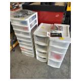 3 STACK ON PLASTIC CABINETS