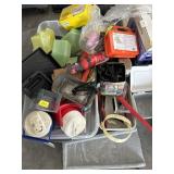 COOLER, WASHER FLUID AND ASSORTD HOUSE HOLD STUFF