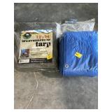 2 TARPS, AND LAWN BAG