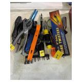 ASSORTED TOOLS, SCREWDRIVERS, PLIRES ECT