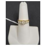 14K YELLOW GOLD AND DIAMOND RING