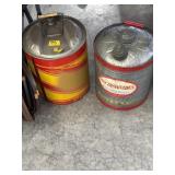 2 VINTAGE GAS CANS