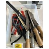 ASSORTED FILES, PRY BAR, TEST LIGHT