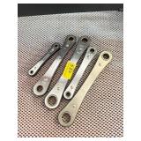 5 CRAFTSMAN RATCHETING WRENCHES
