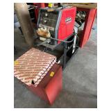 LINCOLN WELDR SP-100 WITH EXTRA HOOD AND SUPPLIES