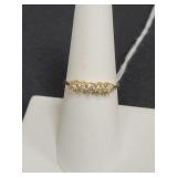 14K YELLOW GOLD AND 4 DIAMOND RING
