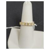 14K YELLOW GOLD AND CZ RING