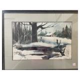 POND IN SNOW BY RAYMOND WILLIAMS - ORIGINAL