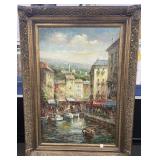 OLD WORLD CANAL SCENE BY LAWRENCE XIAN -