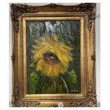 "DHALIA" - OIL ON CANVAS - ARTIST SIGNED - FRAMED