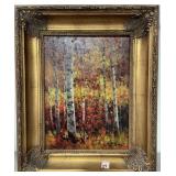BIRCH TREES BY MATT THOMAS - OIL ON CANVAS -