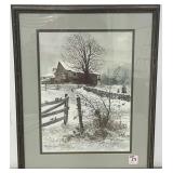BARN IN SNOW BY MICHAEL SLOAN - PRINT - ARTIST