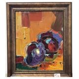 ABSTRACT SILL LIFE - FLORAL - OIL ON CANVAS