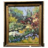 FLOWER GARDEN BY K. YUNIA - ABSTRACT - OIL ON