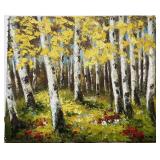 BIRCH TREES BY ALEXA K. - OIL ON CANVAS -