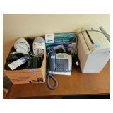 TELEPHONE, PAPER SHREDDER, COMPUTER SPEAKERS,