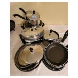 POTS, PANS, SKILLETS, ETC. - T-FAL, FARBERWARE,