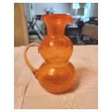 CRACKLE GLASS PITCHER