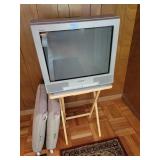 SONY PORTABLE TV, TV TRAY AND RUNNER RUG