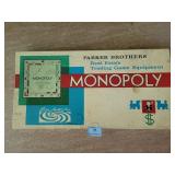 PARKER BROS. MONOPOLY GAME - CA 1960