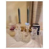 CANDLE HOLDERS, CANDLE STICKS, ETC.